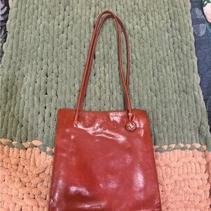 Elegant Brown Leather Tote Bag